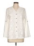 Oyster 100% Polyester Ivory 3/4 Sleeve Blouse Size L - photo 1