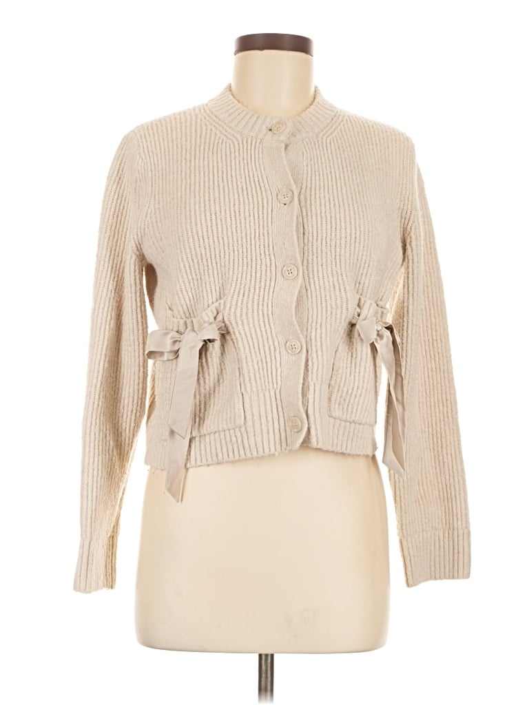 Pre-owned Splendid Cardigan Sweater In Tan