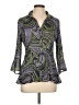 Studio 1940 100% Polyester Paisley Green 3/4 Sleeve Blouse Size L - photo 1