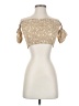 Blue Life 100% Rayon Gold Short Sleeve Top Size S - photo 1