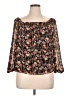 Eclair 100% Polyester Black 3/4 Sleeve Blouse Size XL - photo 1