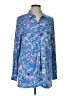 Lands' End Paisley Blue Long Sleeve Blouse Size L - photo 1