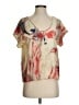 Babette 100% Silk Ivory Short Sleeve Silk Top Size S - photo 1