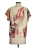 Babette 100% Silk Ivory Short Sleeve Silk Top Size S - photo 2