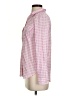 Express Houndstooth Pink Long Sleeve Blouse Size XS - photo 5