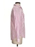 Express Houndstooth Pink Long Sleeve Blouse Size XS - photo 4