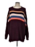 American Eagle Outfitters 100% Polyester Color Block Burgundy Pullover Sweater Size L - photo 1