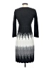 Studio One 100% Acrylic Graphic Gray Casual Dress Size S - photo 2