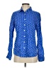J.Crew 100% Linen Polka Dots Blue Long Sleeve Button-Down Shirt Size 4 - photo 1