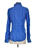 J.Crew 100% Linen Polka Dots Blue Long Sleeve Button-Down Shirt Size 4 - photo 2