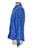 J.Crew 100% Linen Polka Dots Blue Long Sleeve Button-Down Shirt Size 4 - photo 5