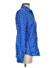 J.Crew 100% Linen Polka Dots Blue Long Sleeve Button-Down Shirt Size 4 - photo 4