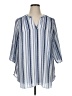 Worthington 100% Polyester Blue 3/4 Sleeve Blouse Size 1X - photo 1