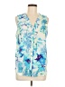 Pleione 100% Polyester Blue Sleeveless Blouse Size M - photo 1