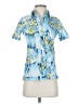 Trissi Blue Short Sleeve Blouse Size S - photo 1