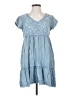 Solitaire 100% Rayon Blue Casual Dress Size S - photo 1
