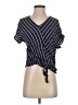 Millibon Blue Short Sleeve Blouse Size S - photo 1