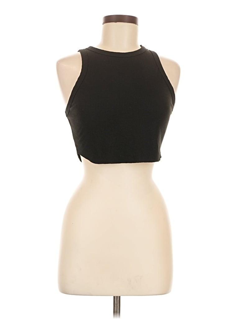 Pre-owned Harve Benard Tank Top Black Halter Neckline Tops