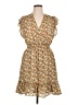 Lush 100% Polyester Floral Tan Casual Dress Size XL - photo 1