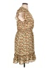 Lush 100% Polyester Floral Tan Casual Dress Size XL - photo 4