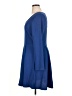 White Mark Solid Blue Casual Dress Size 1X - photo 5