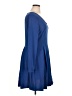 White Mark Solid Blue Casual Dress Size 1X - photo 4