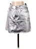 Jonathan Simkhai 100% Cotton Metallic Silver Denim Skirt Size 25 waist - photo 1