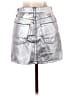 Jonathan Simkhai 100% Cotton Metallic Silver Denim Skirt Size 25 waist - photo 2