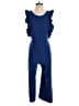 Free Press Solid Blue Jumpsuit Size M - photo 1