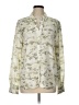 Ecru 100% Rayon Camo Ivory Long Sleeve Blouse Size L (estimated) - photo 1