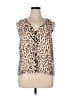Joie 100% Lyocell Animal Print Ivory Tan Sleeveless Blouse Size XL - photo 1
