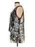 Cache 100% Polyester Silver Sleeveless Blouse Size L - photo 5