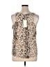 Joie 100% Lyocell Animal Print Ivory Tan Sleeveless Blouse Size XL - photo 2