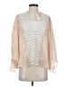 Love Sam 100% Silk Ivory 3/4 Sleeve Silk Top Size S - photo 1