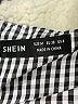 Shein 100% Polyester Checkered-gingham Silver Jacket Size 6 - photo 6