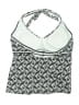 Lands' End Chevron-herringbone Gray Swimsuit Top Size 12 - photo 2