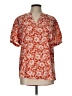 Fortune + Ivy 100% Polyester Orange Short Sleeve Blouse Size L - photo 1