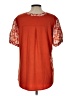 Fortune + Ivy 100% Polyester Orange Short Sleeve Blouse Size L - photo 2