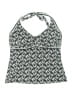 Lands' End Chevron-herringbone Gray Swimsuit Top Size 12 - photo 1