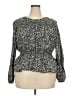 Universal Thread 100% Cotton Gray Long Sleeve Blouse Size XXL - photo 1