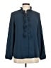 Bar III 100% Polyester Blue Long Sleeve Blouse Size M - photo 1