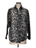 Isalis Animal Print Silver Brown Long Sleeve Button-Down Shirt Size L (estimated) - photo 1