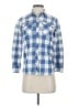 Johnnie b 100% Cotton Checkered-gingham Blue 3/4 Sleeve Button-Down Shirt Size XS - photo 1