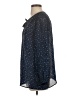 Joie 100% Silk Blue Long Sleeve Silk Top Size S - photo 5