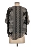 Roz & Ali 100% Polyester Gray Short Sleeve Blouse Size S - photo 2