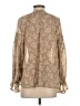 Blu Pepper 100% Polyester Tan Long Sleeve Blouse Size S - photo 2