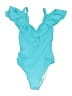 Profile by Gottex Solid Teal One Piece Swimsuit Size 8 - photo 1