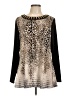 Peter Nygard Animal Print Gold Long Sleeve Blouse Size L - photo 1