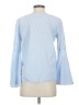 Zara Stripes Blue Long Sleeve Blouse Size S - photo 2