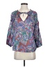 Sundry 100% Cotton Blue 3/4 Sleeve Blouse Size Sm (1) - photo 1